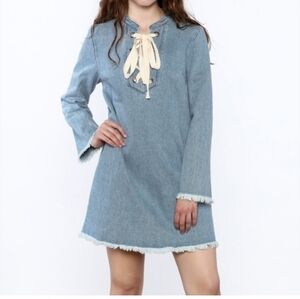 Sugar Lips Denim Dress, Size Medium